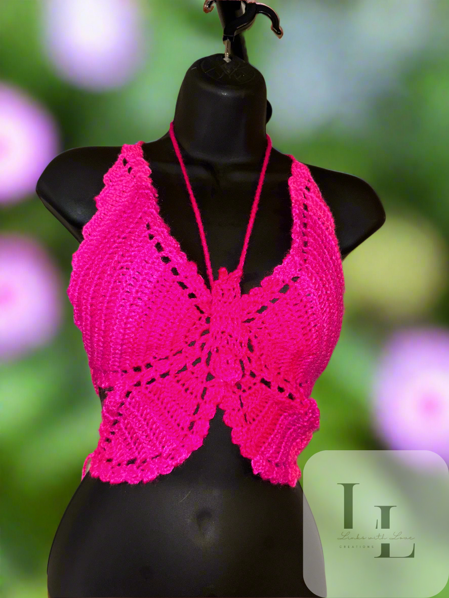 🦋 Butterfly Crochet Top