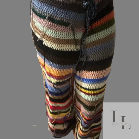 Scrap Yarn Crochet Pants – One-of-a-Kind Style